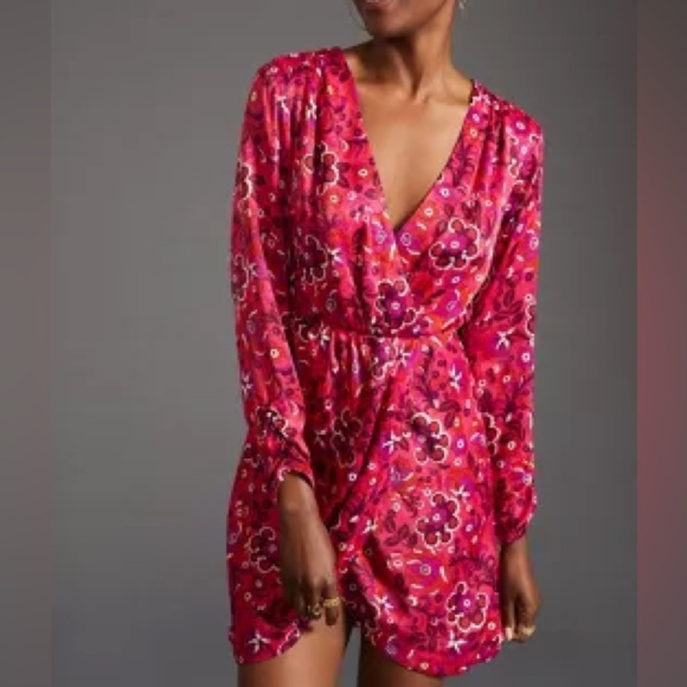 NWT Anthropologie Maeve Wrap Mini Dress Size XS Z171